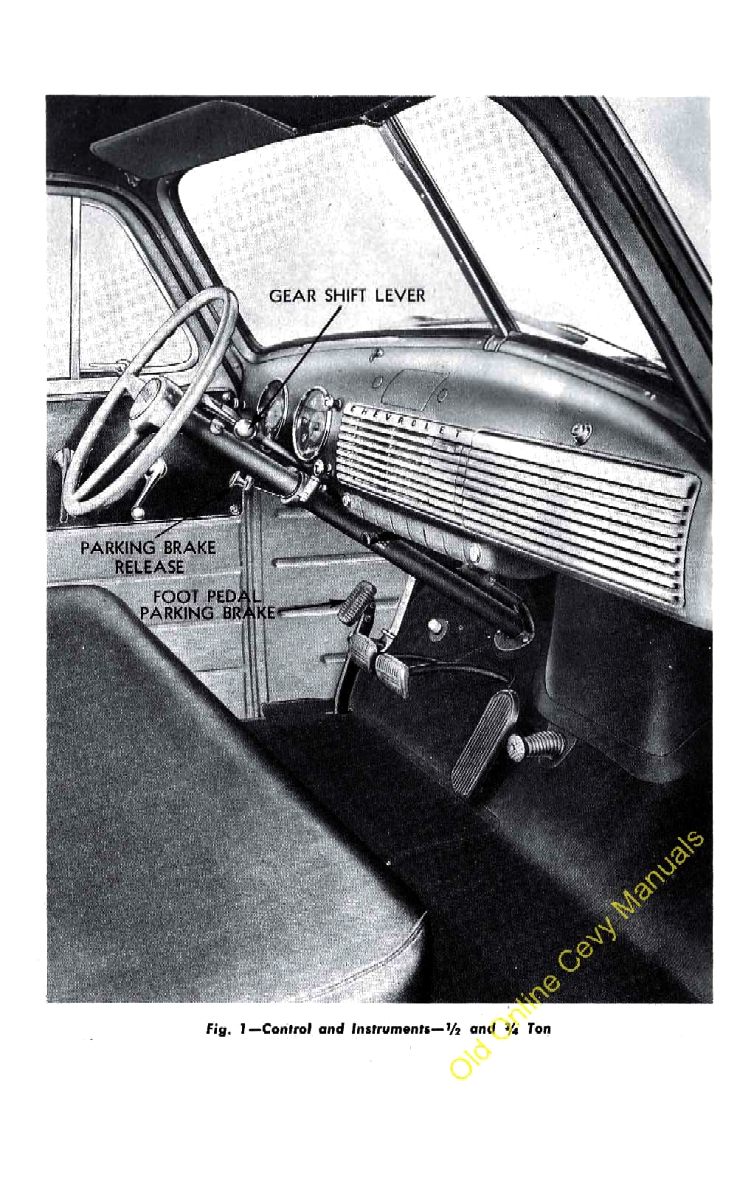 1953 Chevrolet Trucks Operators Manual Page 71